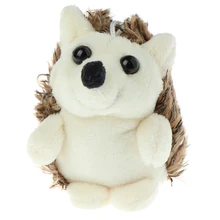 1 pieza de cumpleaños de las niñas Playmate regalo de peluche erizo llavero juguete pequeño colgante Mini juguetes de peluche suave(China)