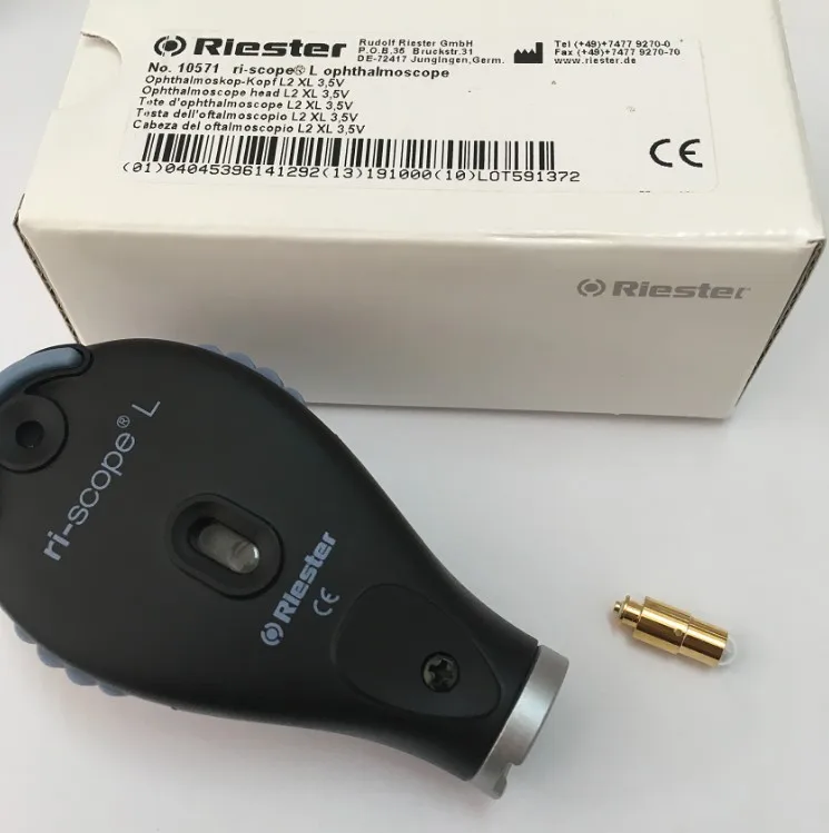Оригинальная головка офтальмоскопа Riester 10571 3 5 В с 1 оригинальной лампой riester |