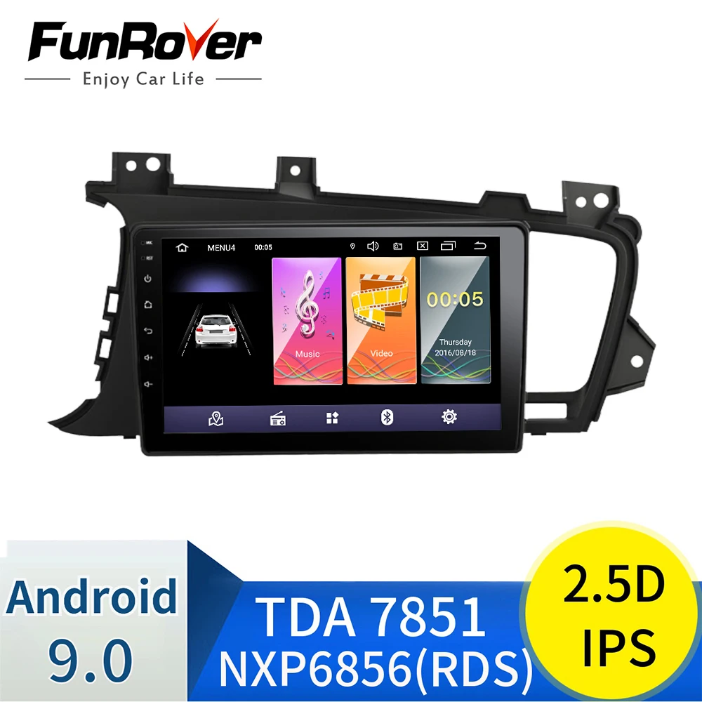 Funrover для Kia Оптима 3 K5 2011 2012 2013 автомобиль Радио Мультимедийный видеоплеер gps без 2din 2 din Android 9,0 RDS