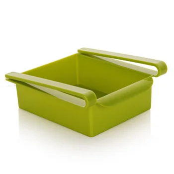 

1 X Freezer Fridge Space Saver Shelf Holder Storage Box Organizer Rack Kitchen