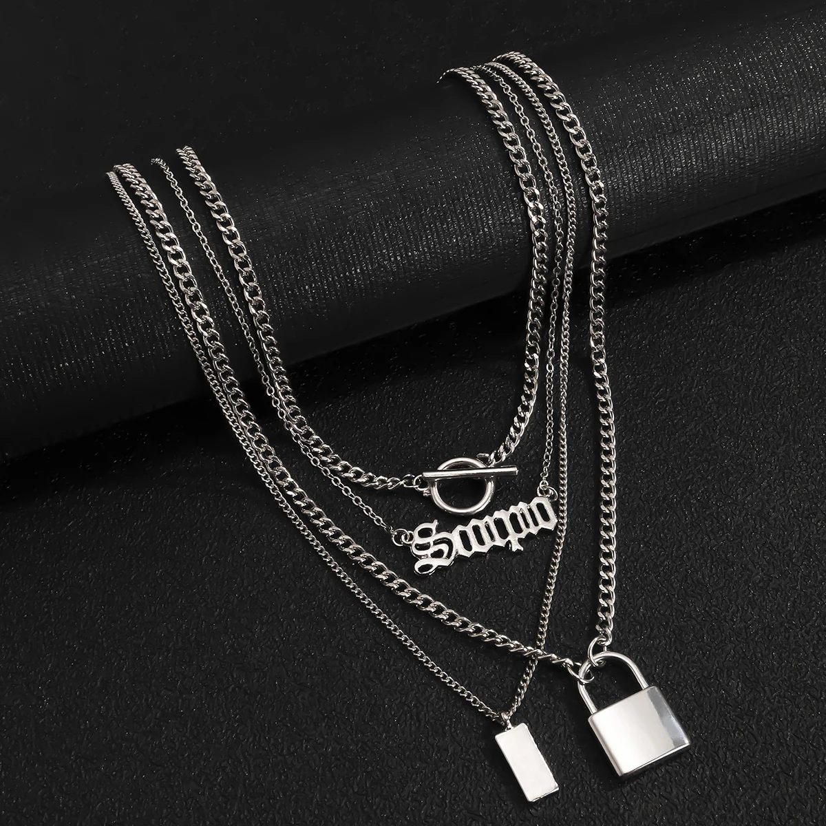 Chain Lock/letter Pendant Lace Men 