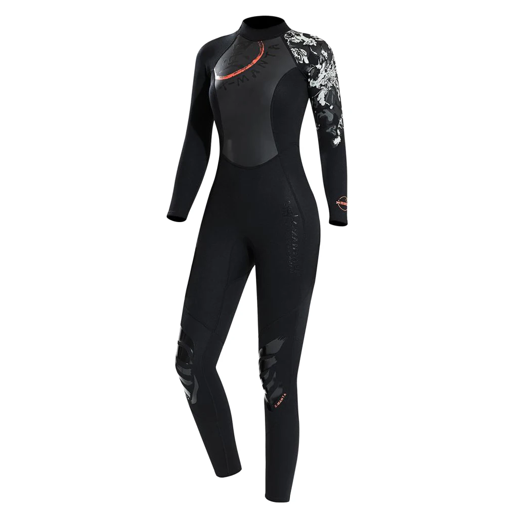 1Pc Women Wetsuit  Warm Wet Suit Jumpsuit Swimwear Back Zip Dive Suit Wetsuits for Water Sports