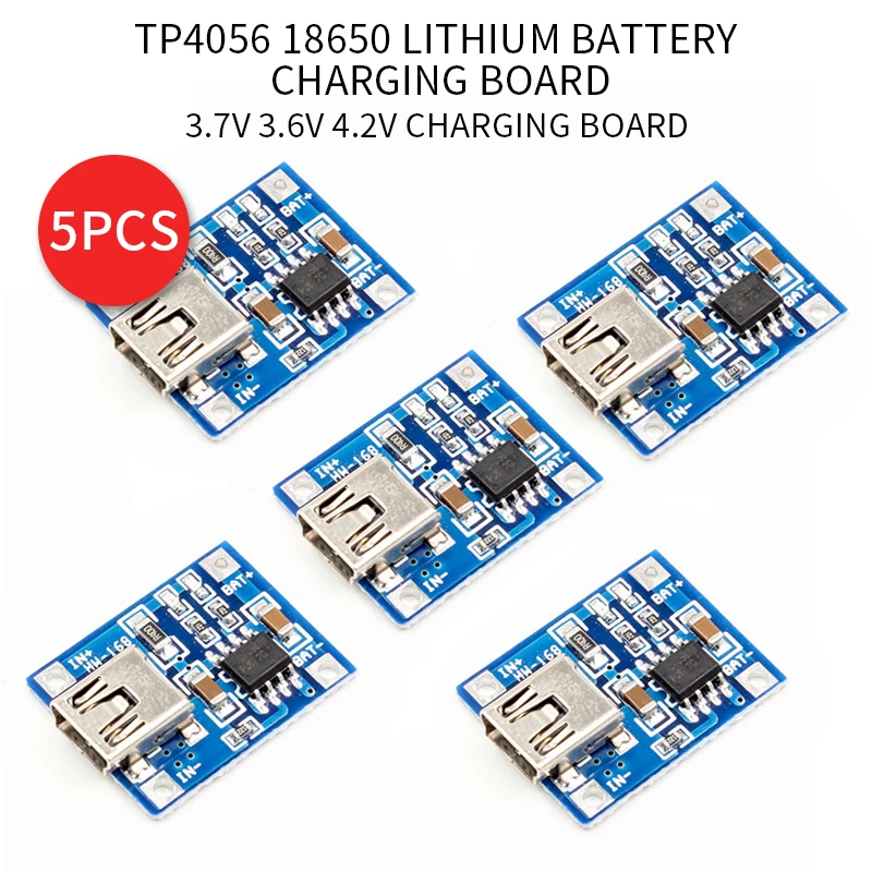5 шт. зарядная плата TP4056 с Micro USB В 1A 18650|Регуляторы напряж./стабилизаторы| |