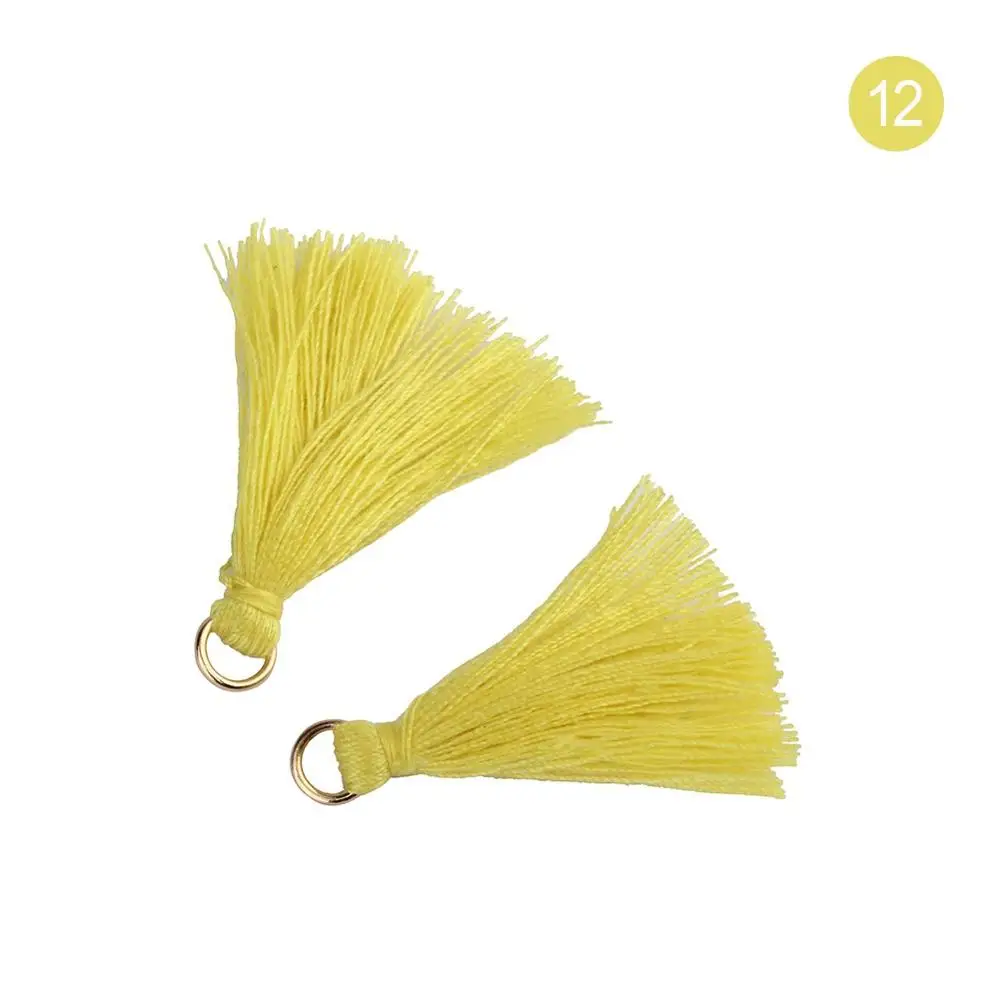1000 pcs/lot mini silk tassels earrings accessories charms pendant for handmade jewelry findings backpack garment accessor - Color: color 12
