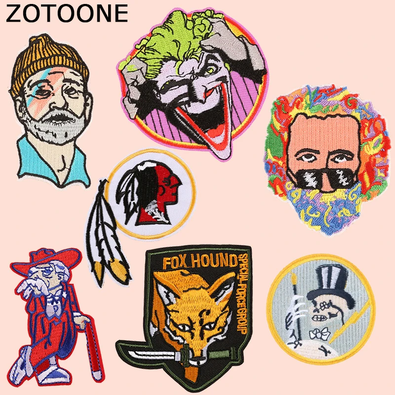 ZOTOONE нашивка в стиле панк для одежды Diy креативные декорации с вышивкой клоуна