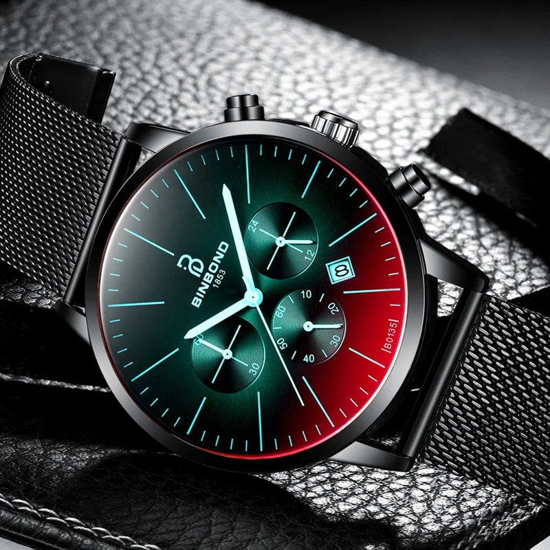 

Luxury Men Watch Chronograph Male Quartz Creative Waterproof Men's Wist watch Brand Stainless Steel Business Clock