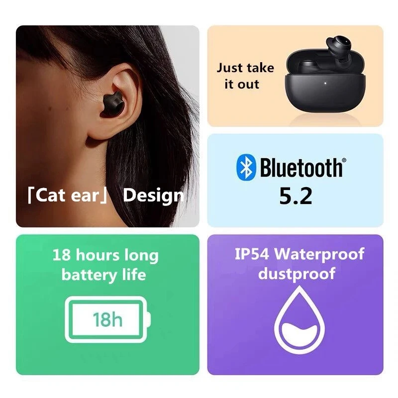 wireless gaming headphones New Global version of the original Xiaomi Redmi Buds 3 Lite Youth Edition Bluetooth 5.2 TWS true wireless touch headset touch noise cancelling headphones