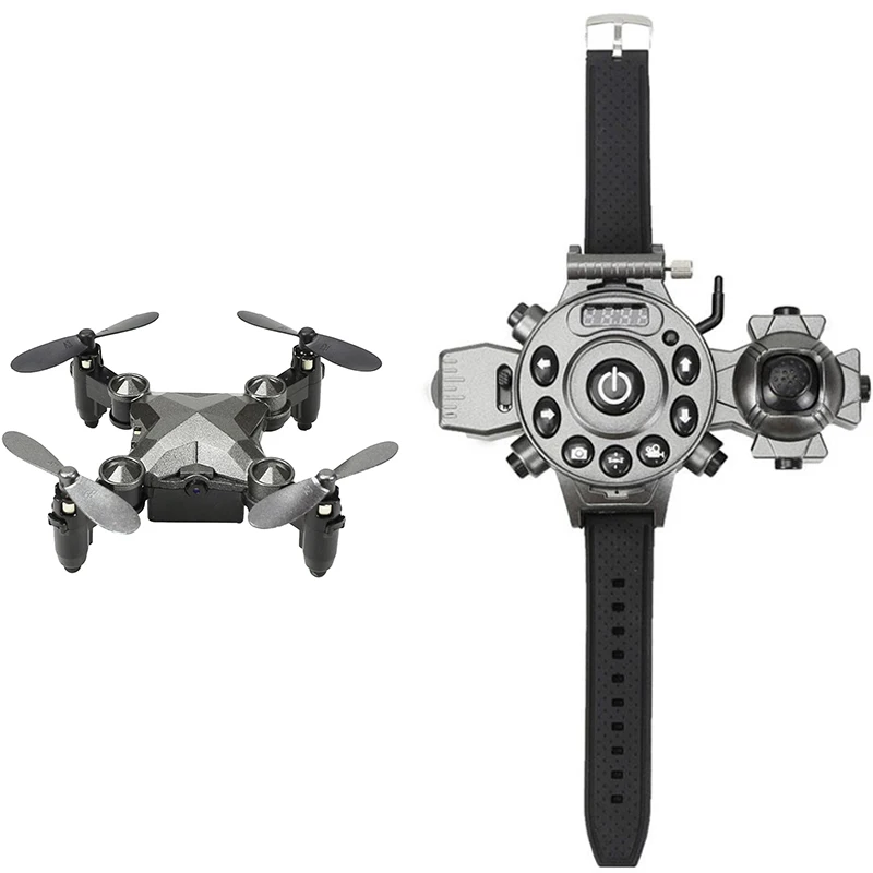 

Rc Drone Mini Foldable Mode Quadcopter 4 Channel Gyro Aircraft with Watch Type Remote Controller