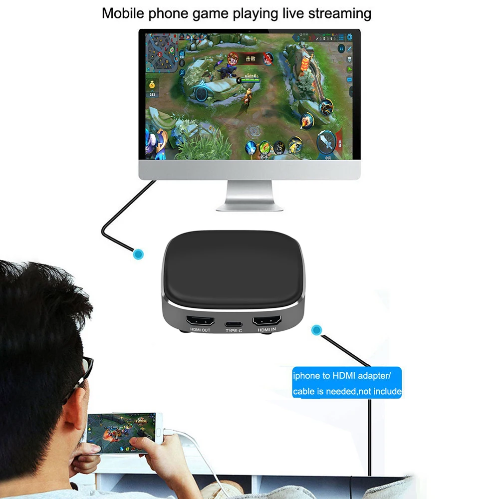 4K 60fps захват видео Захват игра видео HDMI захват коробка устройство поток Live для типа C Xbox PS4 переключатель DSLR видеокамеры