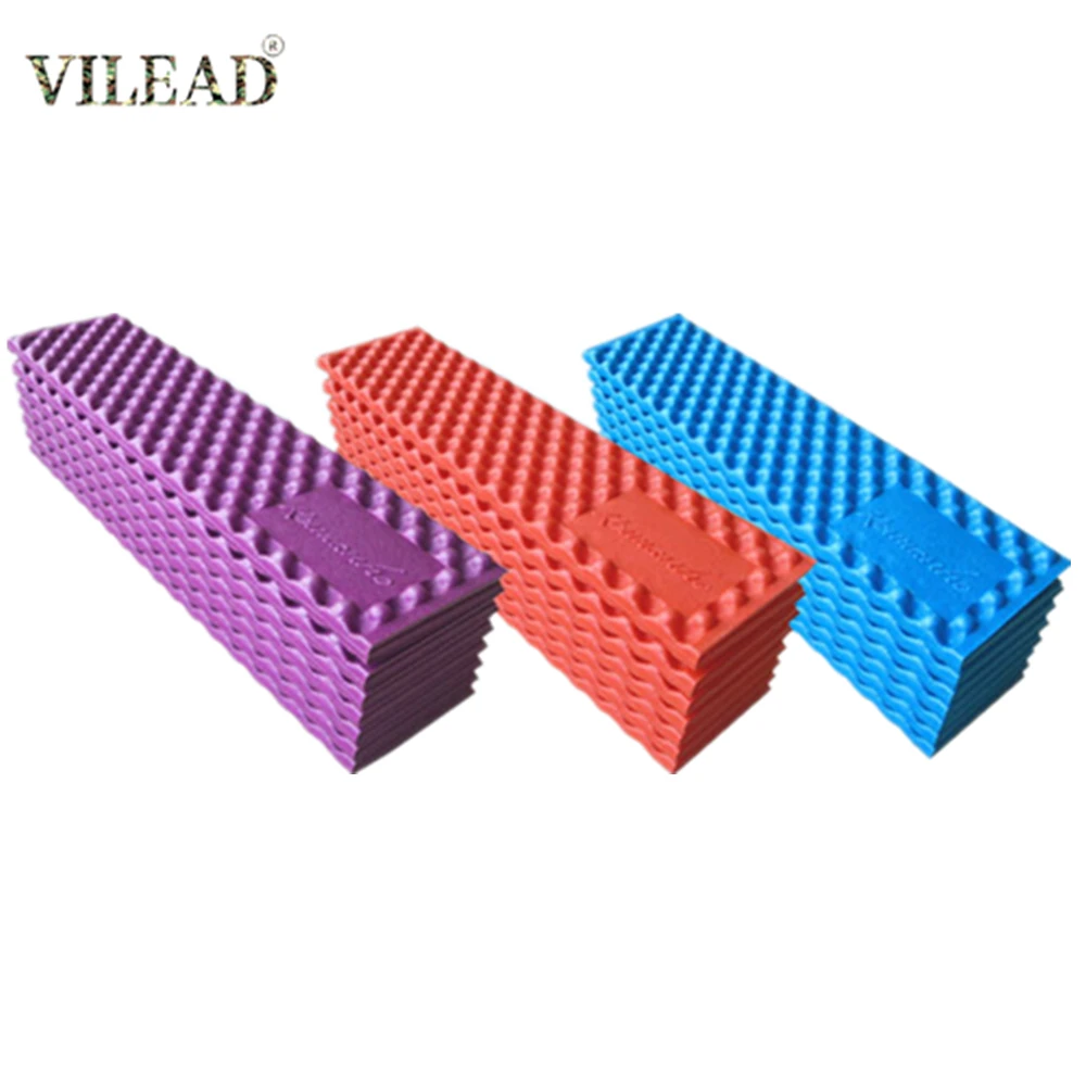 VILEAD XPE Egg Trough Outdoor Camping Mat 16mm Thickness Foldable Camping Pad Hike Mats for 1 Person for Tent Picnic 185*55cm