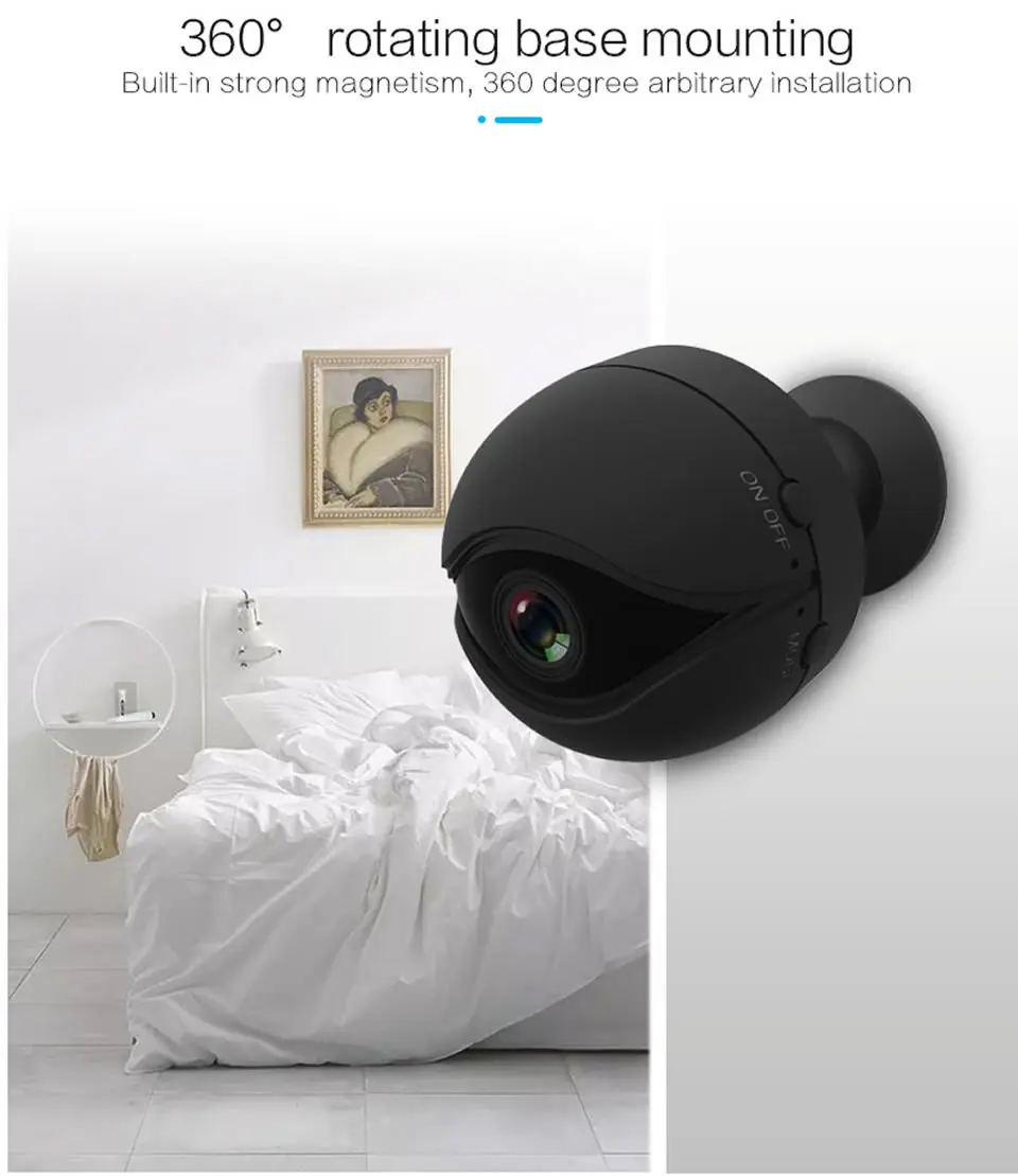 A10 Мини WiFi камера 1080P HD ИК ночного видения Домашняя безопасность ip-камера CCTV Обнаружение движения Беспроводная радионяня камеры-регистраторы DVR