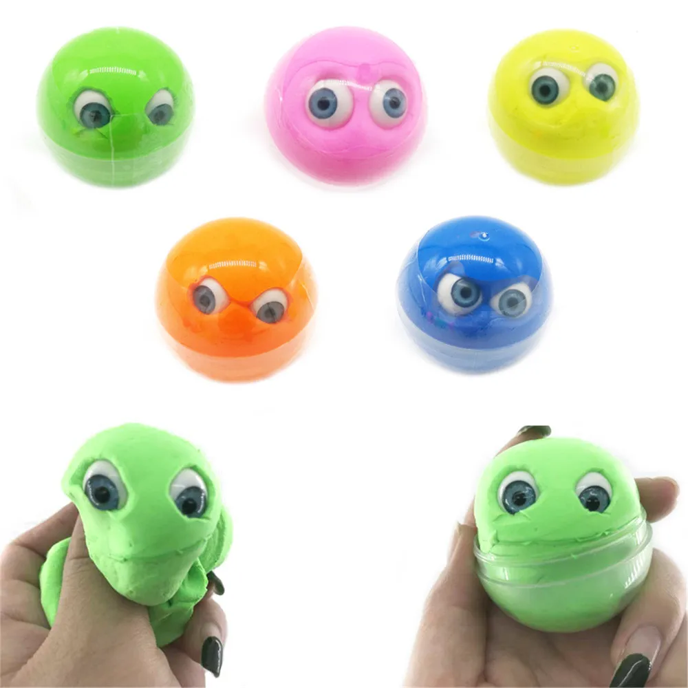 cartoon Eyeball Colours Mixing Cloud Slime Kids Toy fluffy slime soft clay toys playdough Interesting Stress Reliever Toy #A