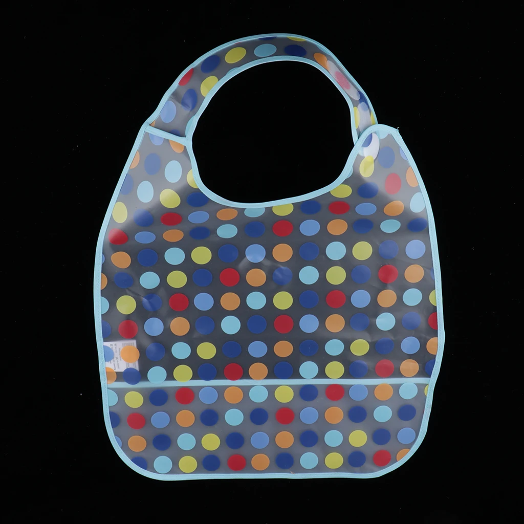 Waterproof Anti-oil Adult Kids Feeding Saliva Towel Meals Clothing Protector Bibs Easy Wipe Clean for Elderly Patients