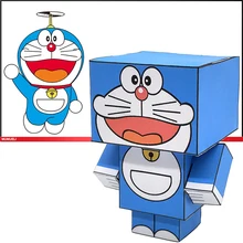 Нет-клей Doraemon кошка Складная резка милые мини 3D бумажная модель бумажное ремесло Аниме Фигурка DIY Cubee дети взрослые ремесленные игрушки CS-036