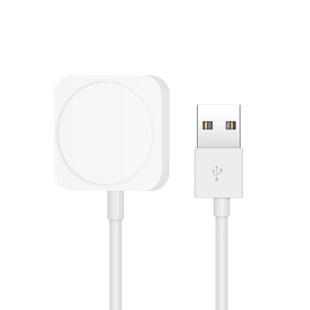2 в 1 Беспроводное зарядное устройство для Apple Watch Series 1 2 3 4 USB Магнитный зарядный кабель 3,3 футов/1 метр для iPhone X XR XS 8 8 Plus - Цвет: Цвет: желтый