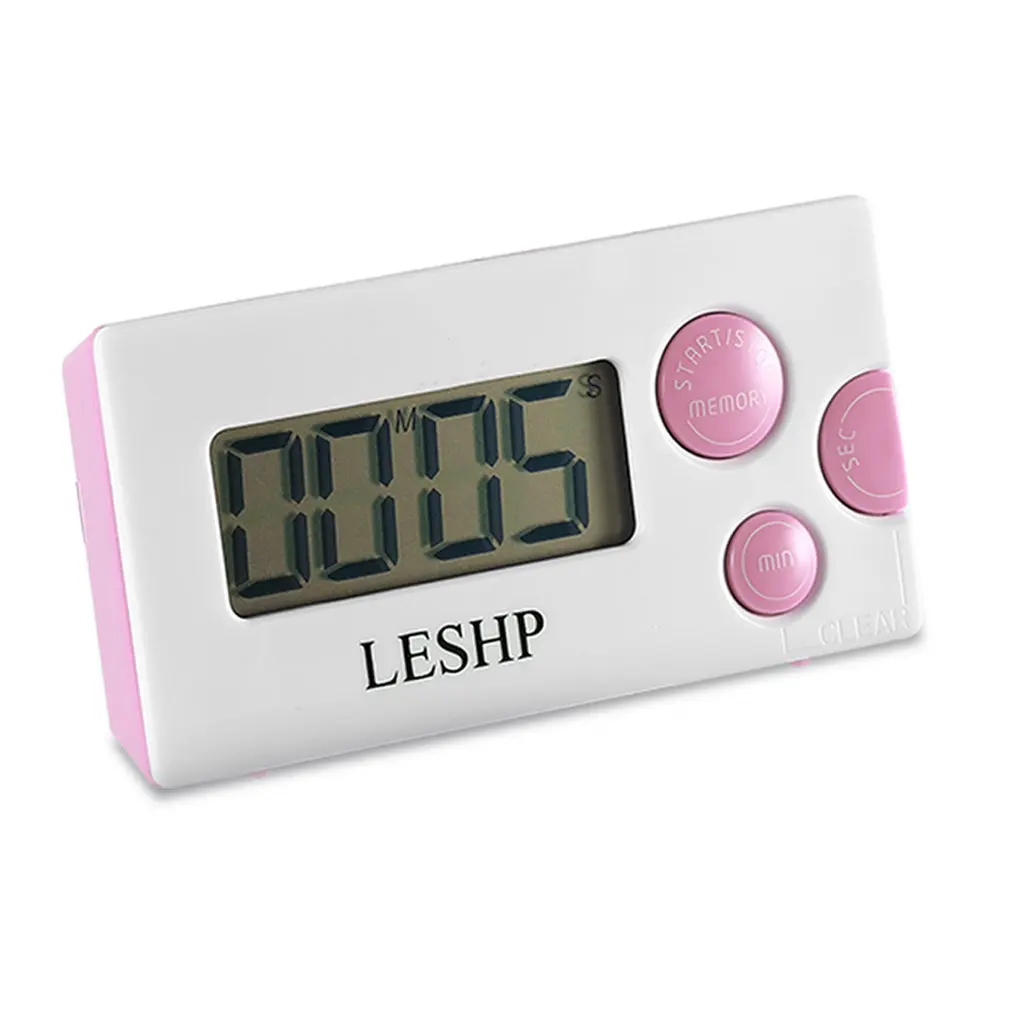 LESHP ЖК-дисплей цифровой счетчик инструмент Кухонные гаджеты для готовки супа электронный таймер подсчет вниз будильник Настольный Заводной портативный - Цвет: Красный