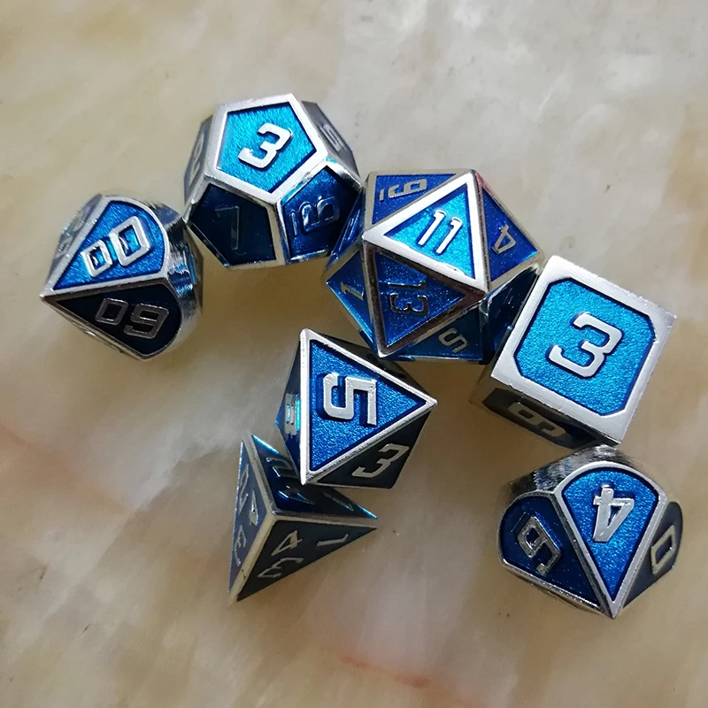 Многогранные наборы rpg dnd металлические игральные кости игры d20 10 8 12 6 4 и драконы