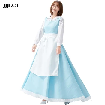 

Beauty Cosplay Adult Halloween Costume women's Beauty And The Beast Costume Dress