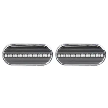 

Flow LED Side Marker Lights Installa and Remove Convenient Simple Smoked Lens Sequential 1 Pair for VW Golf Bora Mk4