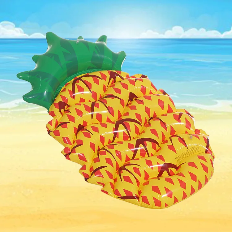 Factory Direct Selling New Style PVC Inflatable Pineapple Floating Mat Water Bed Beach Casual Supplies Water Floating Bed Riding