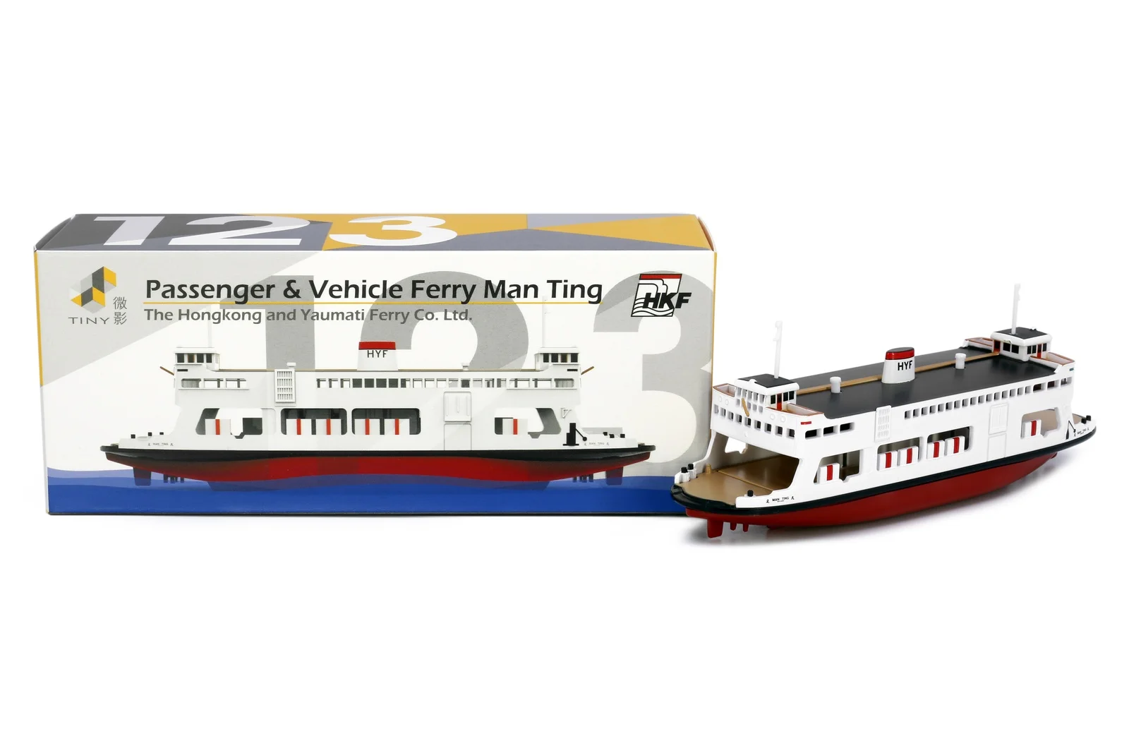 

Tiny 1/400 123 Passenger & Vehicle Ferry Man Ting DieCast Model Ship Collection Limited