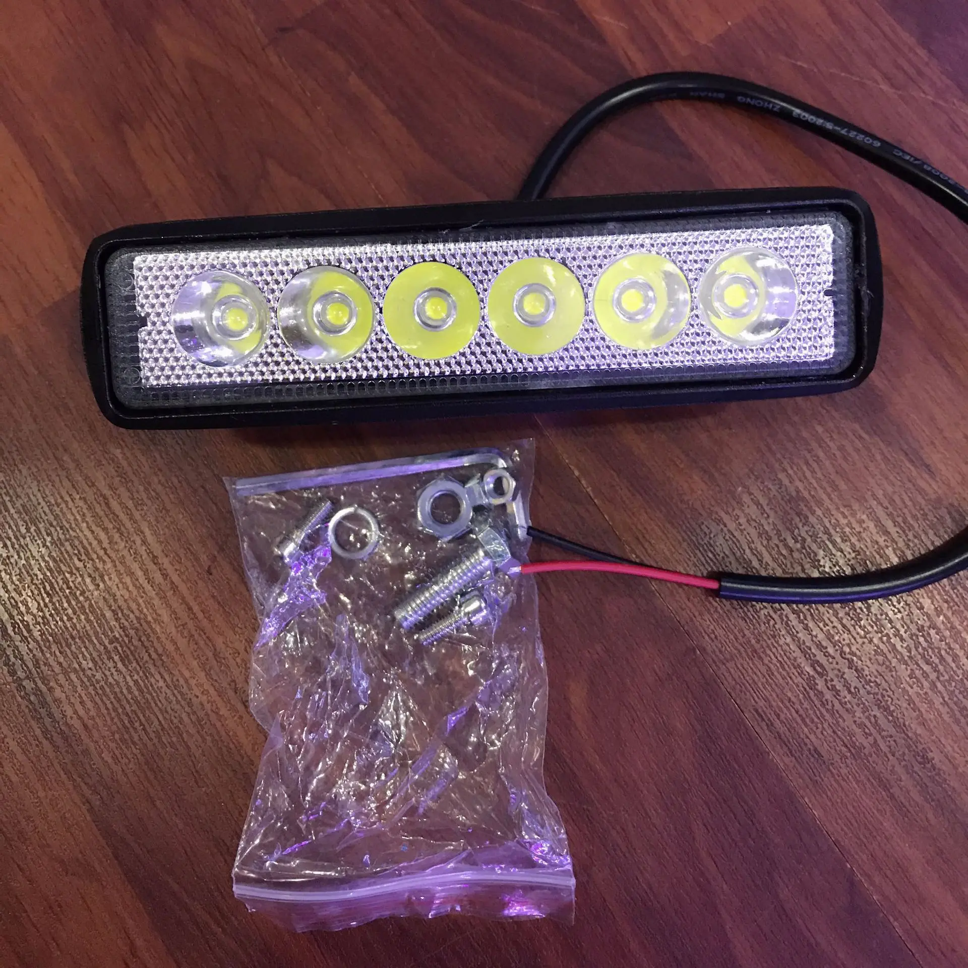 Hot Selling Small Strip 18w Work Light Automotive LED Strip Lights Inspection Lamp Engineering Auxiliary Thin Daytime Running Sp