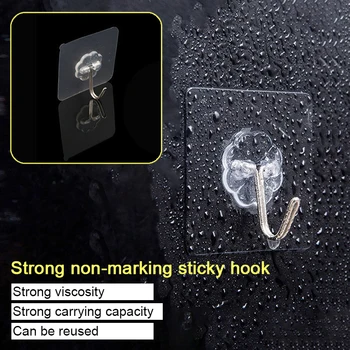 

10/5/1 PCS Hanger Hook Suction Cup Adhesive Wall Vacuum Sucker Heavy Bathroom TransparentLoad Rack Stainless Steel Transparent