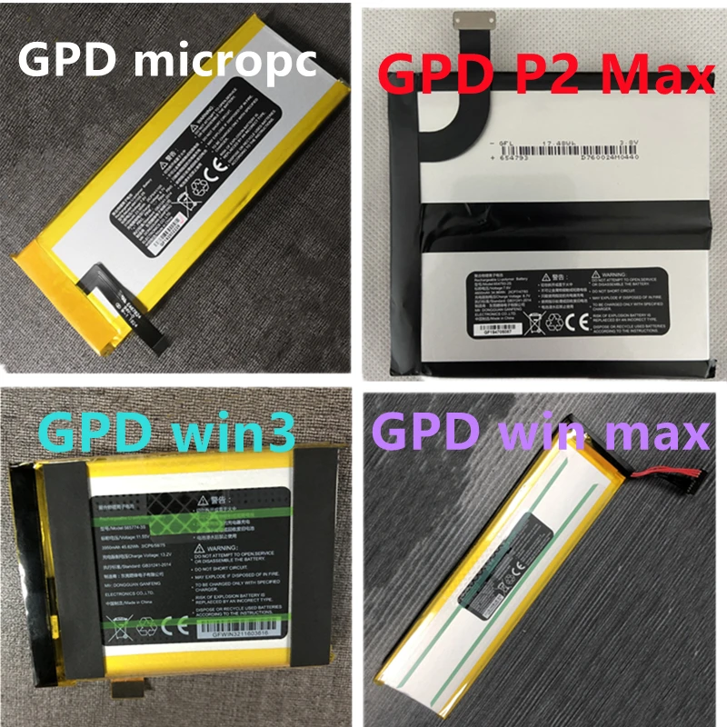 6438132-2S 654793-2S 565774-3S 4841105-2S Aec634791-4S1P 4545165-3S Batteria Per Gpd Pocket 3 2 P2 Max Micropc Win Max2 Win2 Win3