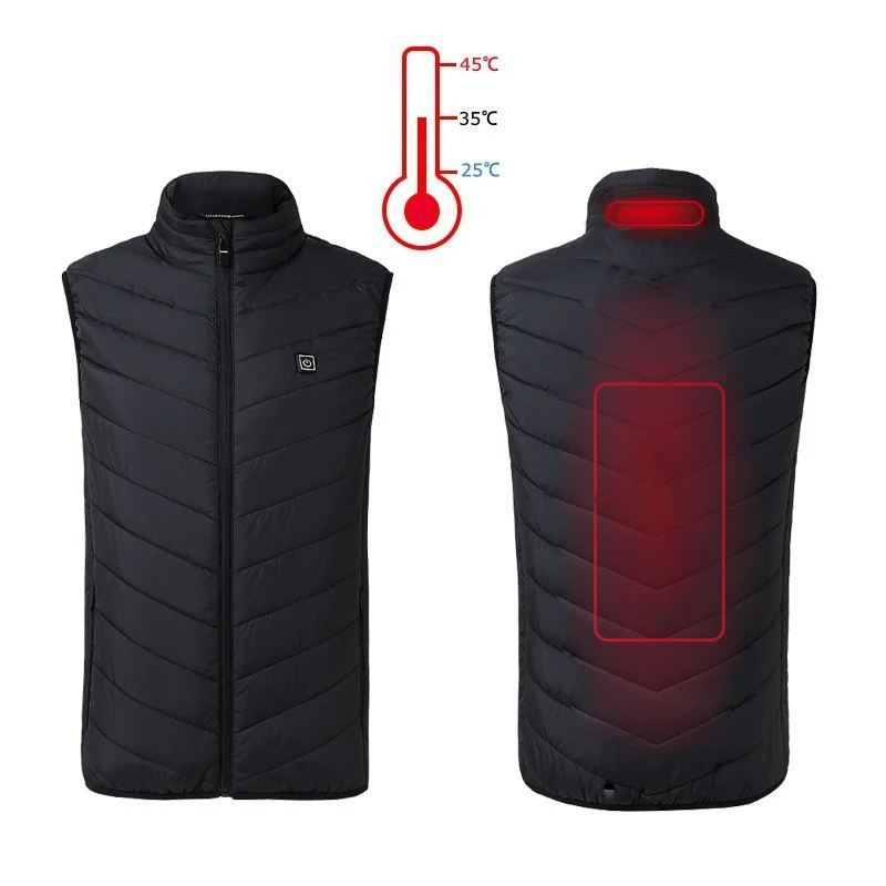 

Winter Men Heated Hiking Vest Keep Warm Waistcoat Women USB Heated Outdoor Jackets Sports Skiing Climbing Warm Tops Plus Size