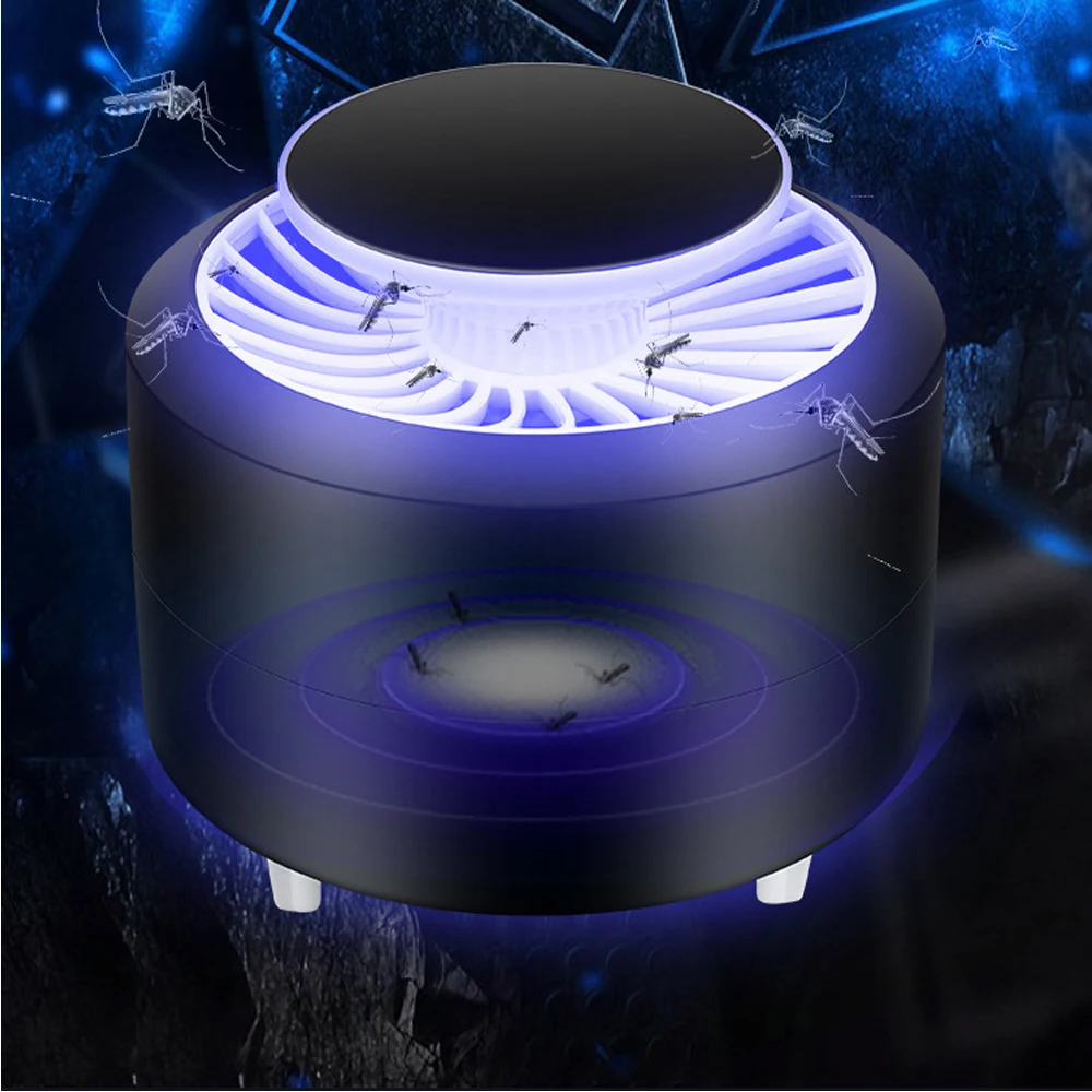 

Mosquito Trapper Indoor Electric Mosquito Traps, Safe USB Powered Mosquito LED Lamp with Built In Fan for Home