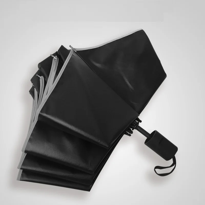 Большой светоотражающий обратный зонтик для автомобиля, бизнес складной зонт от дождя для мужчин и женщин, автоматический обратный зонтик, сильные