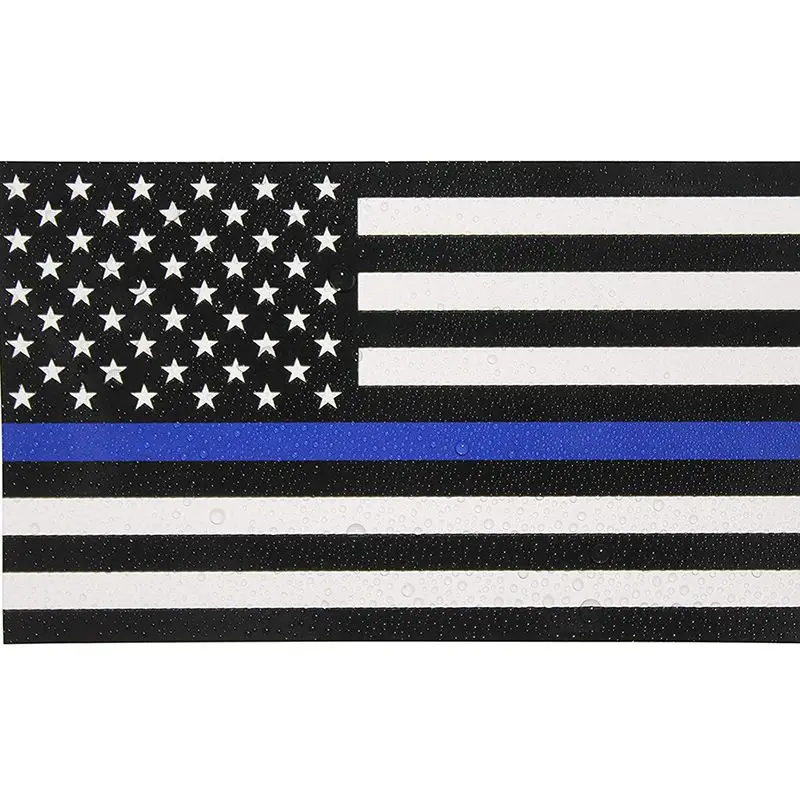 

2019 Rectangular Blue Lives Matter Police USA American Thin Blue Line Flag Car Decal Sticker