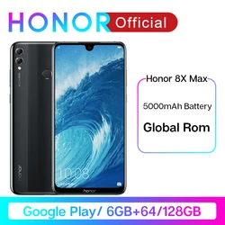 Перейти на Алиэкспресс и купить google play honor 8x max smartphone 7.12'' big screen global rom optional ota update android 8.1 octa core 5000mah fingerprint