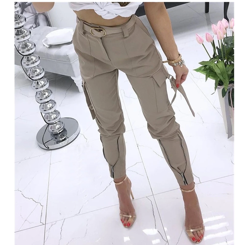 detectie Dhr driehoek Cargo Broek Vrouwen Safari Stijl Hoge Taille Vrouwelijke Zak Rits Ontwerp  Broek Lente Zomer Dames Broek Harajuku 2021|Broek & capris| - AliExpress