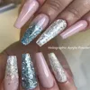 LOVCARRIE Acrylic Powder Professional Nail System Dust Gold Silver Purple Mix Glitter Acrylics Powder 10ML Nail Extension Design 6