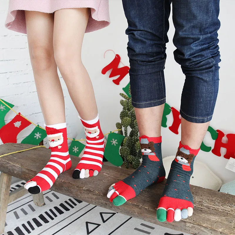 LKWDer 5Pairs/lot Christmas Women Men's Sock Cute Unisex Long Sokken Soxs Calcetines Hot Sale Toe Socks New Arrival Casual Socks