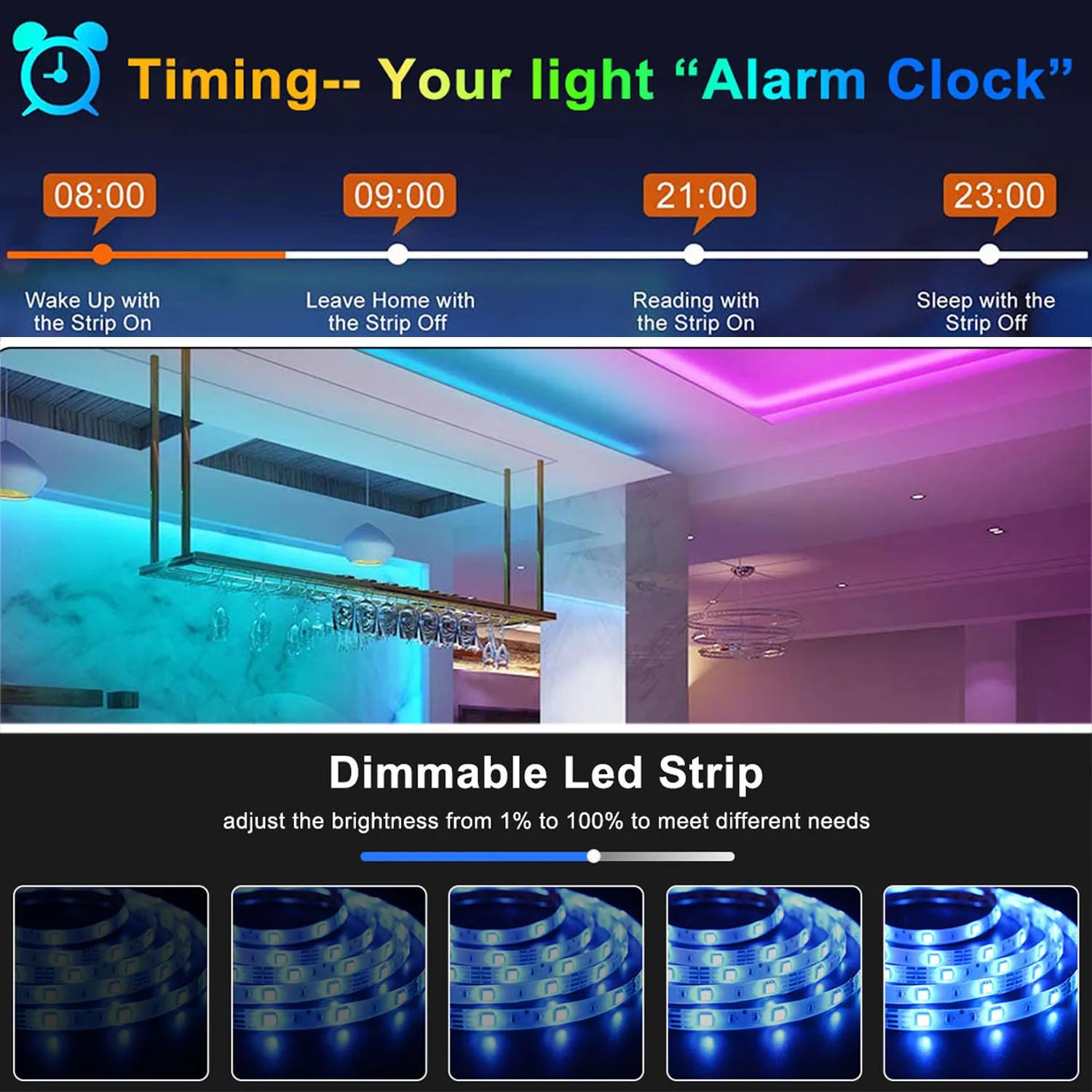 20 Meter RGB 5050 Tuya WiFi Led Strip Light Alexa ribbon 15M 10M 5M led diode tape Bluetooth Controller power adapter for Home