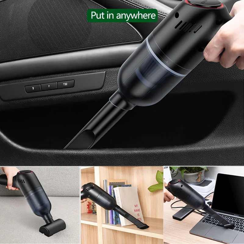 US $29.99 Mini Handheld Car Vacuum Cleaner Wireless Wet And Dry 8000pa High Power Strong Suction Cordless 120W Auto Portable For Car Home