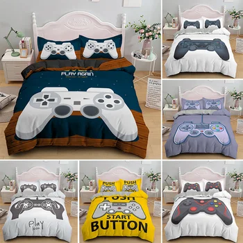 

Gift For Boy Kids Bedding Set 2/3pcs 3d Digital Gamer Printing Duvet Cover Sets 1 Quilt Covers + 1/2 Pillowcases US/EU/AU/UK