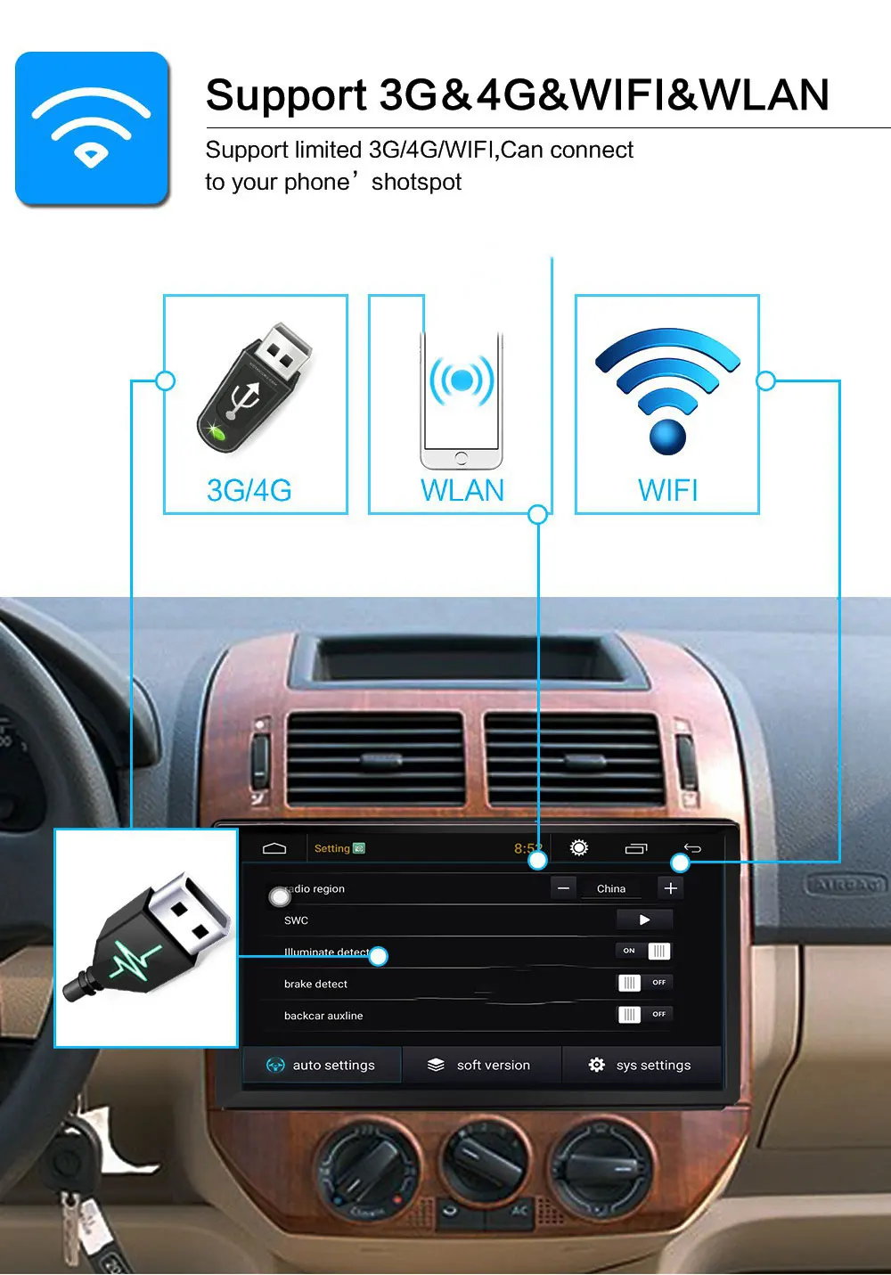 Автомобильный навигатор, 9 дюймов, Android 8,1, четырехъядерный процессор, поддержка зеркала, DAB 2DIN, автомобильный Радио, мультимедийный видео плеер для Lifan 620/Solano