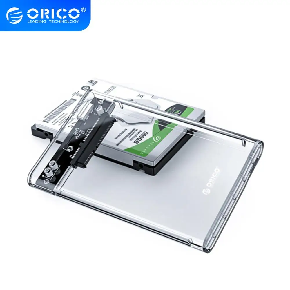 ORICO 2139U3 прозрачный 2 5 inch HDD Sata случае к USB 3 0 адаптер высокого Скорость Box жесткий