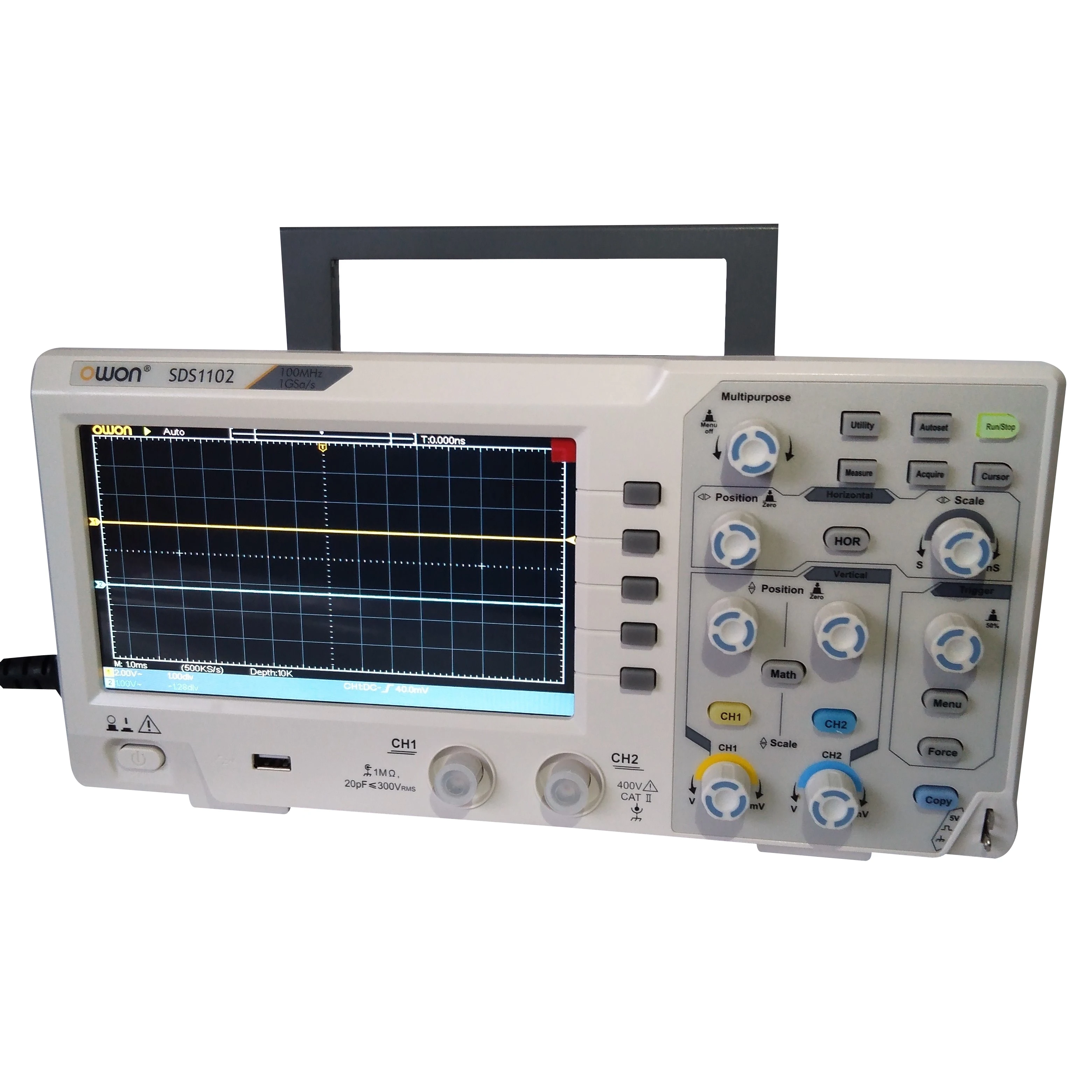 OWON SDS1102 Oscilloscope 2 Channel Digital Oscilloscopes 100MHZ