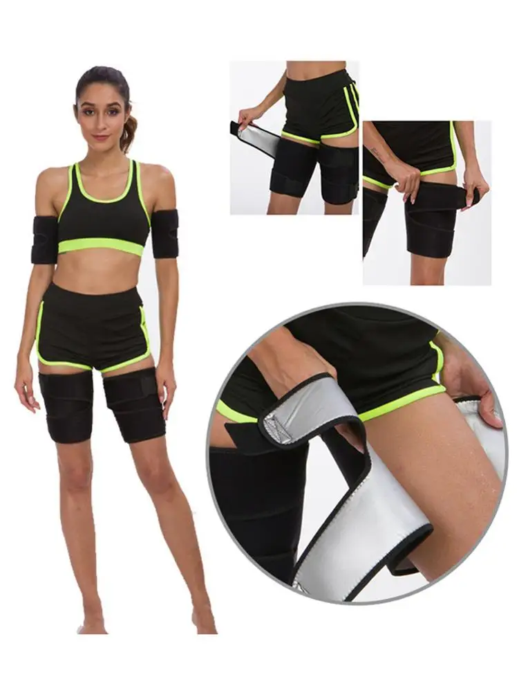Outdoor Sports Thigh Compression Brace Sweat Thigh Trimmers for Men Women Increases Heat and Sweat Production to The Thigh Area
