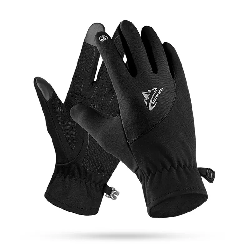 1 пара унисекс перчатки для катания на лыжах Зимние перчатки для сноуборда, лыж с сенсорным экраном флисовые водонепроницаемые мотоциклетные MTB велосипедные перчатки полный палец