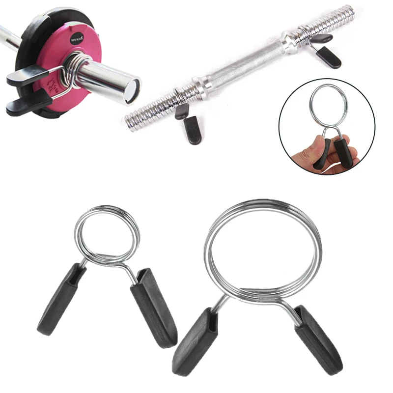 

Barbell Clamp Spring Collar Clips Gym Weight Dumbbell Lock 1 Piece 50mm Weight Lifting Tool