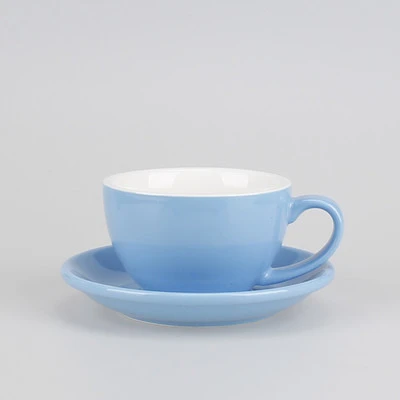 150 мл 220 мл 250 мл 300 мл высококачественные керамические кофейные чашки набор кофейных чайных чашек простой европейский стиль капучино Цветочные чашки латте кружка - Цвет: Blue