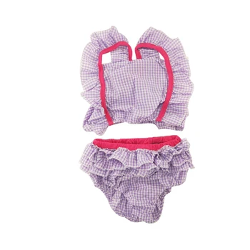 

girls swimsuit 2 piece set different color series fashionable design square collar design