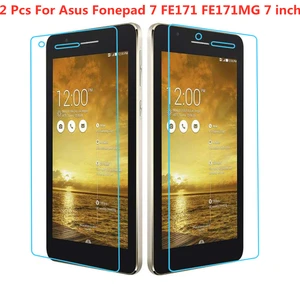 2 Pcs For Asus Fonepad 7 FE171 FE171CG FE171MG 7 inch tablet full cover Screen Protector Tempered Glass Film