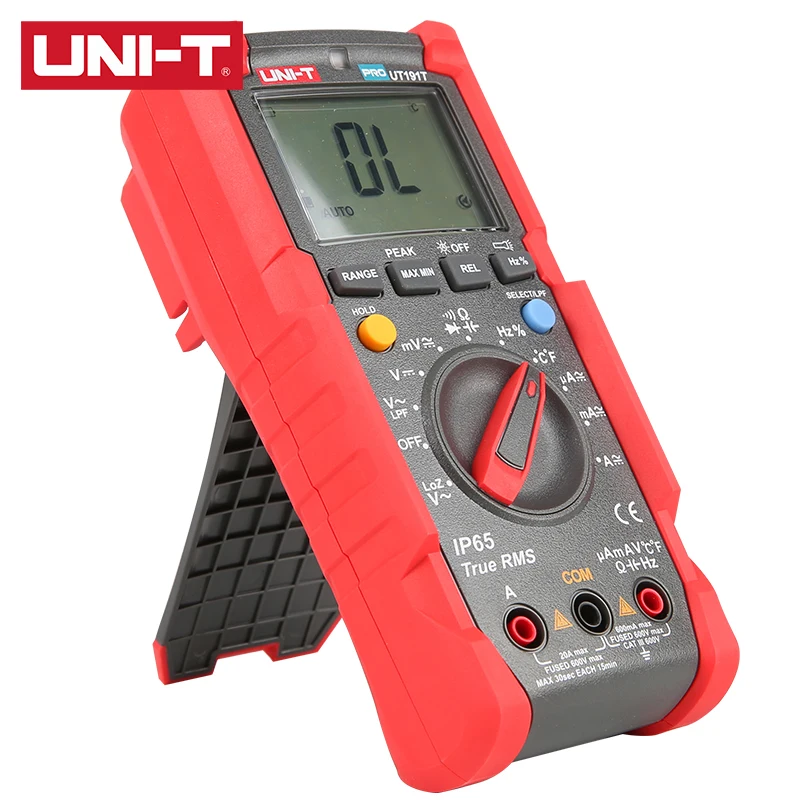 UNI T UT191E/UT191T True RMS профессиональный мультиметр CAT III 600 в IP65 2 м с защитой от падения и