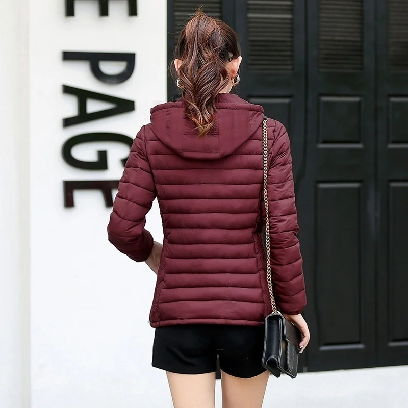 remarkable  ZOGAA Women Winter Fashion Keep Warm Hooded S-5XL Quilty Puffer Jacket Fashion Tide Padded Jacket C